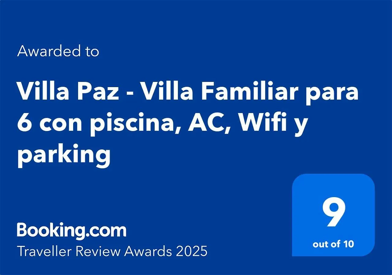 Villa Paz - Villa Familiar Para 6 Con Piscina, Ac, Wifi Y Parking Arboleas
